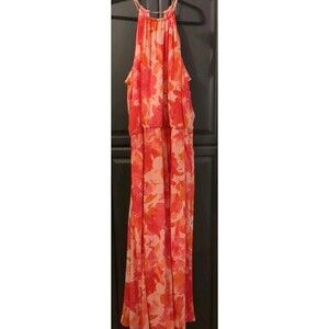 MSK Women's Floral Printed Chiffon Blouson Maxi Dress Sz 24W